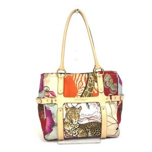 Salvatore Ferragamo Animal Print Tiger Handbag/Tote Bag Nylon Women's Multicolor